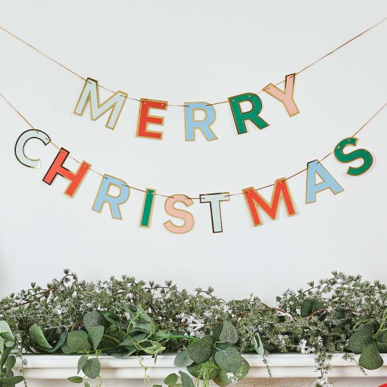 Merry Christmas Card Banner 2.5m