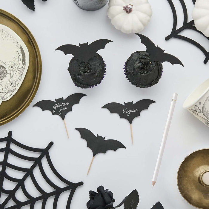Creepy Chic Bat Cupcake Toppers 12pk