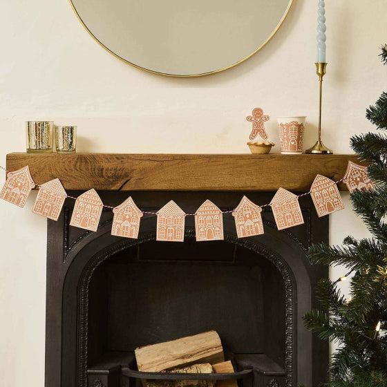 Gingerbread House Garland 2m