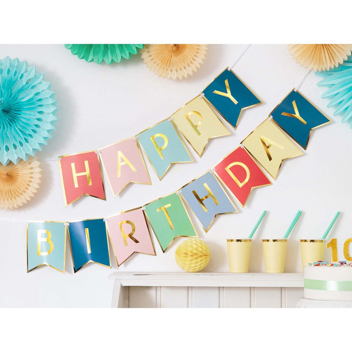 Happy Birthday Rainbow Bunting