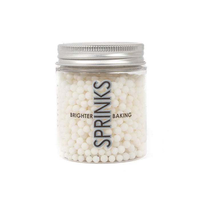 Cachous Pearl Beads MATTE WHITE 4mm (70g) - by Sprinks