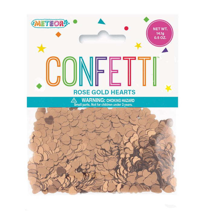 Rose Gold Hearts Confetti