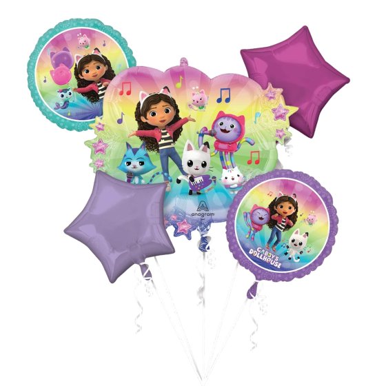Gabby's Dollhouse Foil Balloon Bouquet