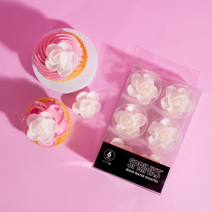 White Wafer Rosettes (6 Pack)