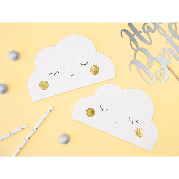 Little Star Cloud Shaped Napkins 20pk