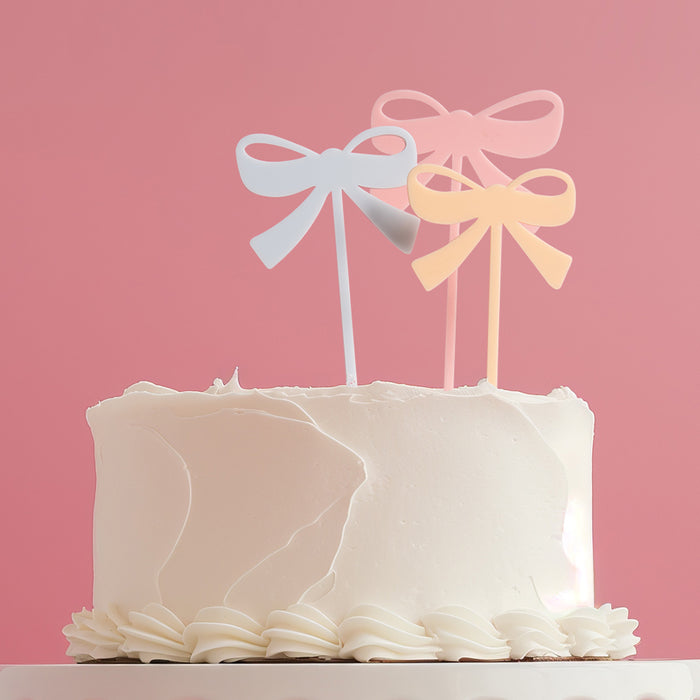 Milkshake Bows Cake Topper - Mixed (3 Bows)