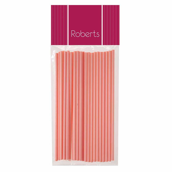 15cm Lollipop Sticks 25pk - Baby Pink