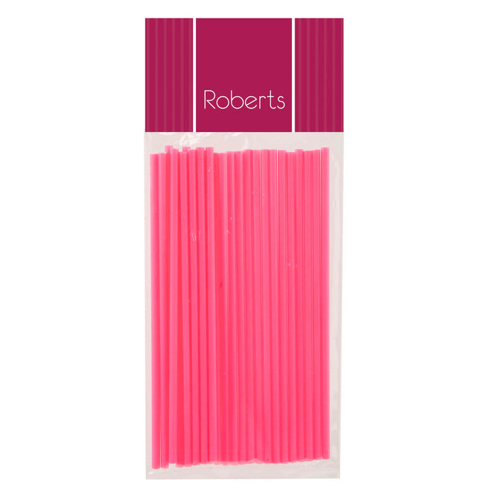 15cm Lollipop Sticks 25pk - Bright Pink