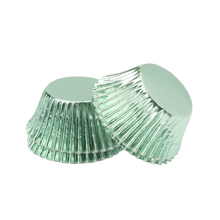 Foil Mini Cupcake Cups Mint Green - 30pk