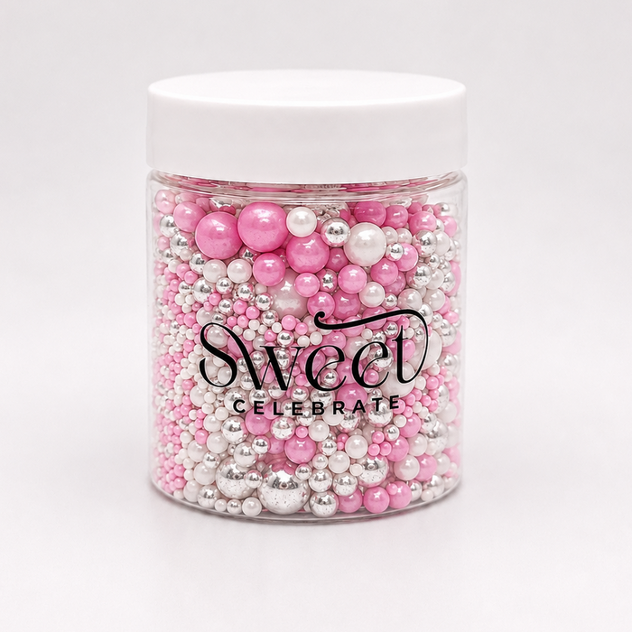Pink Luxe Pearls Mix Sprinkles 100g - Sweet Celebrate
