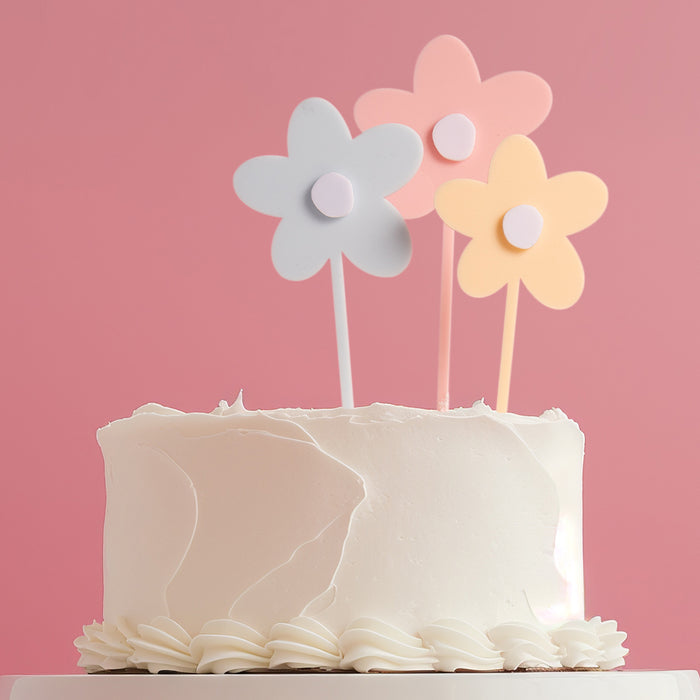 MILKSHAKE FLOWERS Cake Topper - MIXED (3 Flowers)