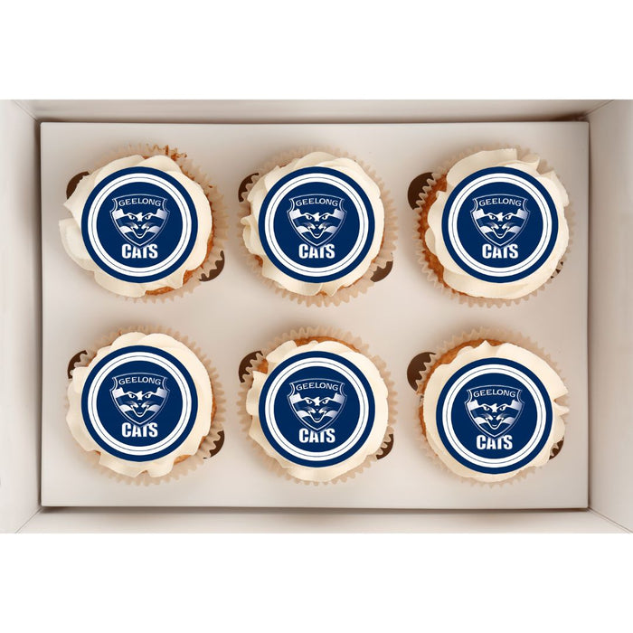 Geelong Cats 24 Edible Cupcake Toppers (4cm)