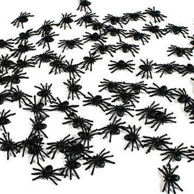 Mini Plastic Spiders 50 Pack