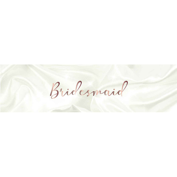 Bridesmaid Flashing Cream Sash With Rose Gold