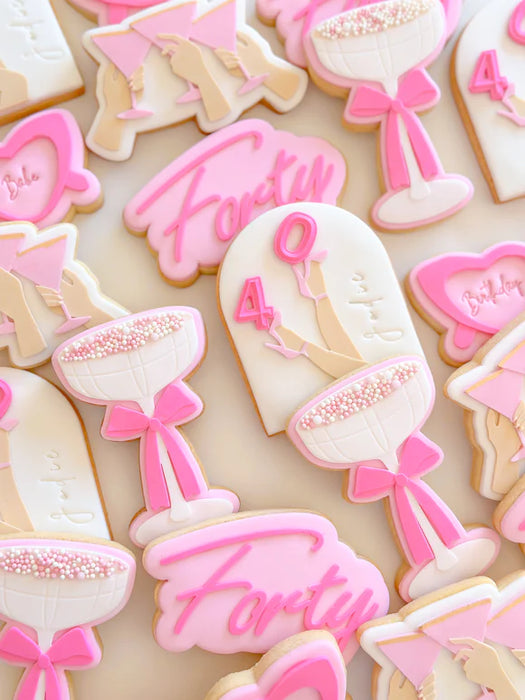 Cocktail Glass With Bow Debosser And Cutter