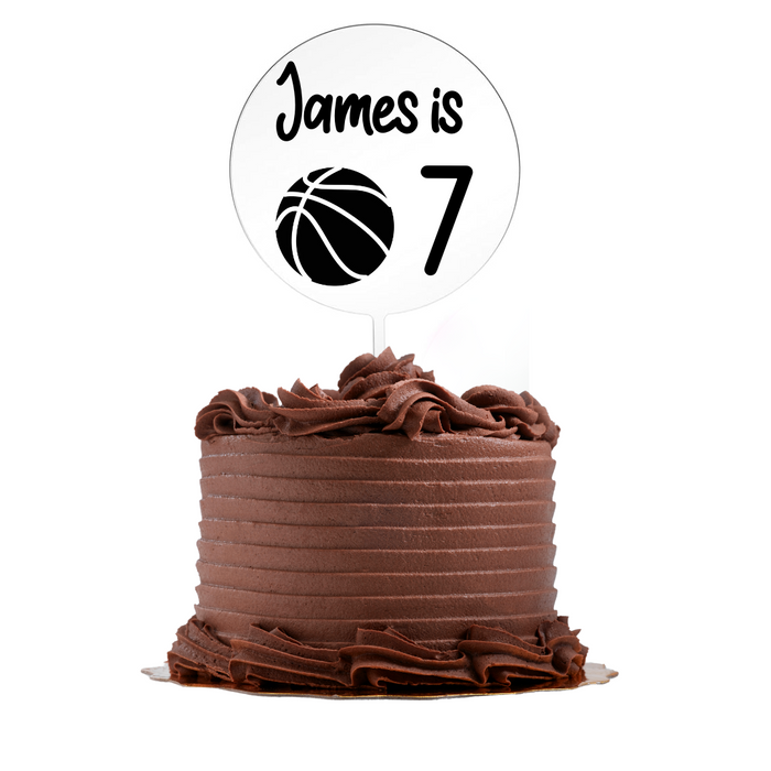 Personalised Cake Topper - Basketball *Pre Order*