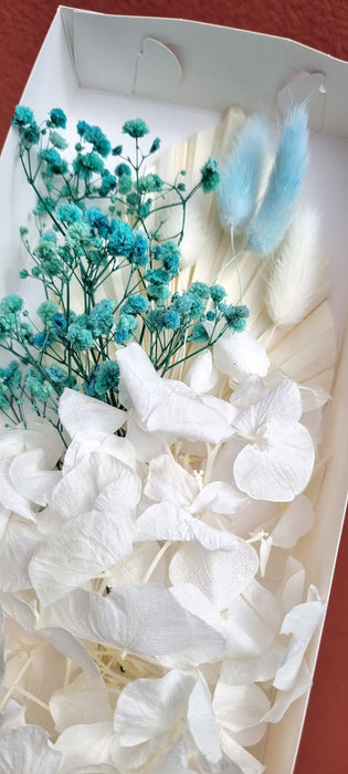 Dried Floral Arrangement - Blue & White