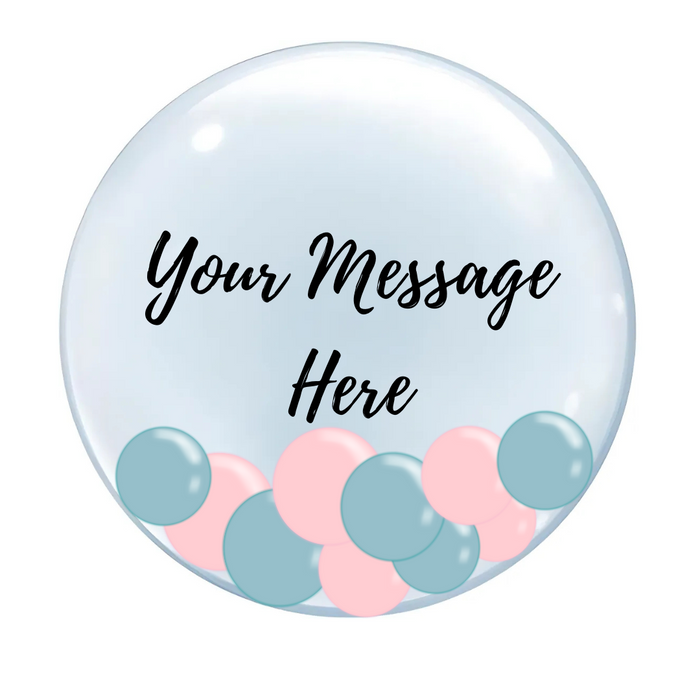 Custom Bubble Balloon with Mini Balloons 61cm
