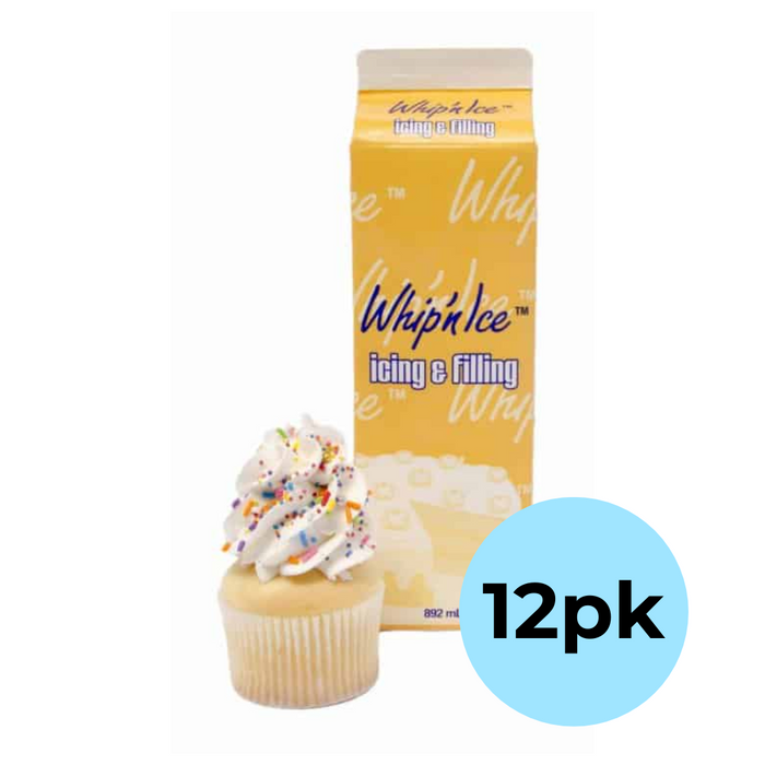 Whip N Ice Icing Vanilla 1kg - Box of 12 *Pre Order*