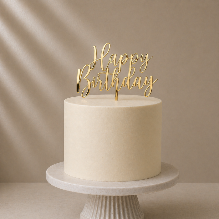 Acrylic Happy Birthday Cake Topper 1