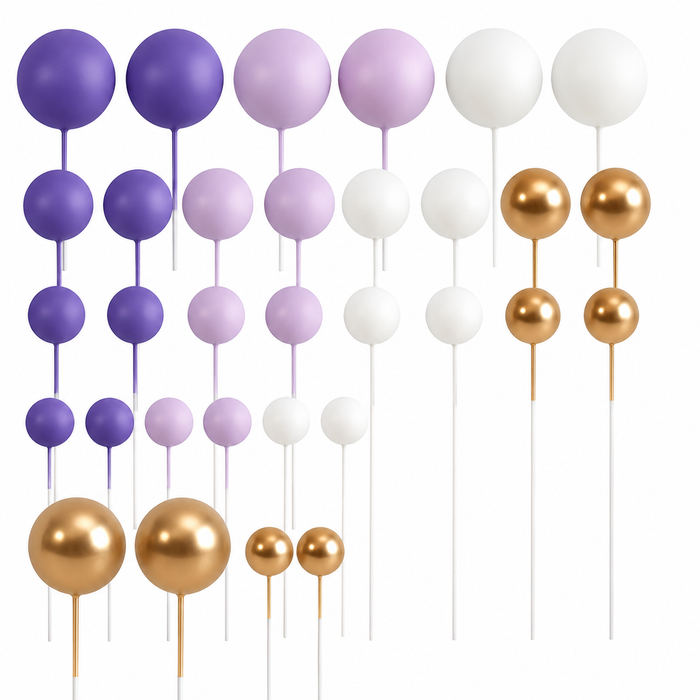 Cake Ball Toppers 30pc - Purple Dreams