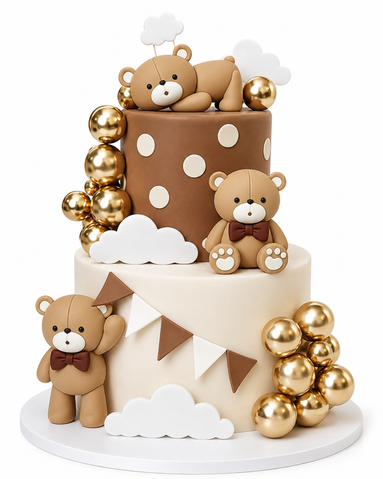 Cake Topper Deco Kit - Teddy Bear 19pc