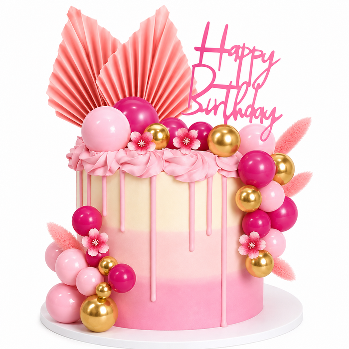 Cake Topper Deco Kit - Pretty In Pink