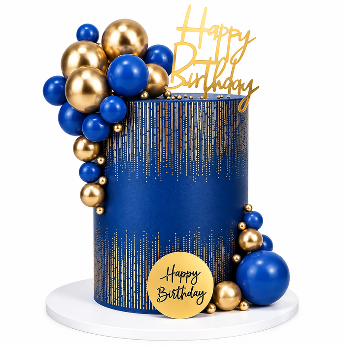 Cake Topper Deco Kit - Blue Luxe
