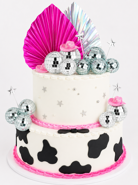 Cake Topper Deco Kit - Disco Cowgirl