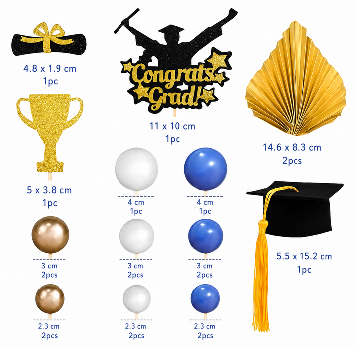 Cake Topper Deco Kit - Congrats Grad