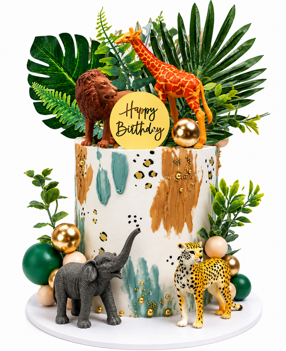 Cake Topper Deco Kit - Jungle Animals