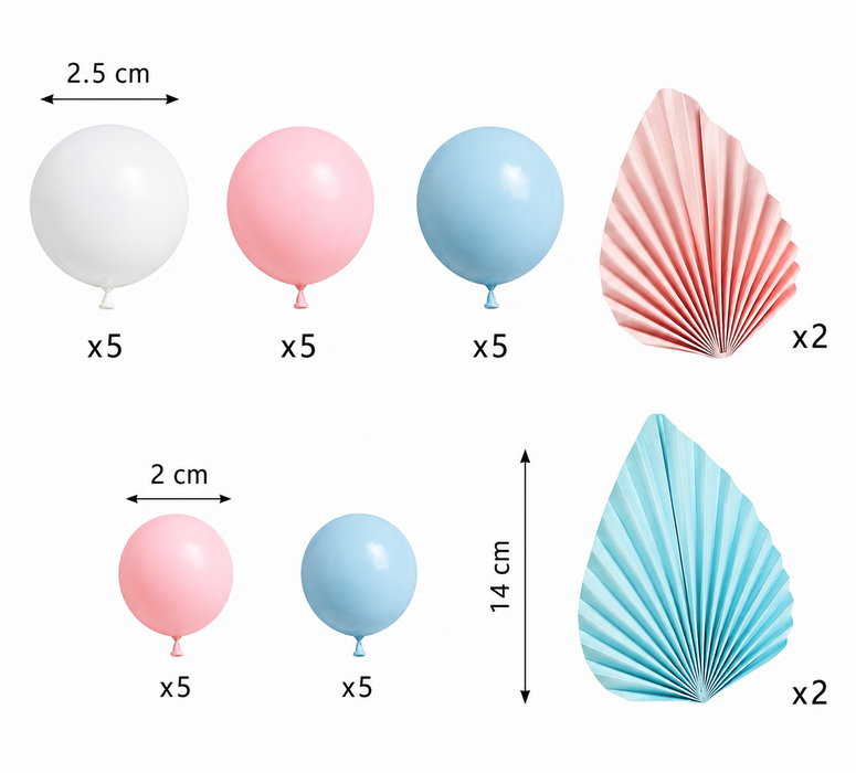 Cake Topper Deco Kit - Gender Reveal