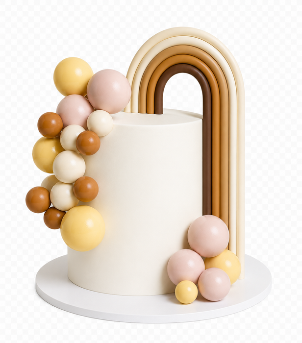 Cake Topper Deco Kit - Boho Rainbow