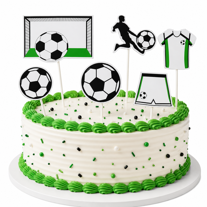 Soccer Cake Topper 6pc Set