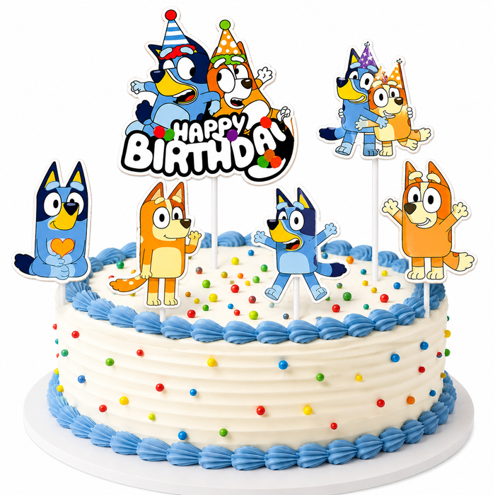 Bluey Cake Topper 6pc Set