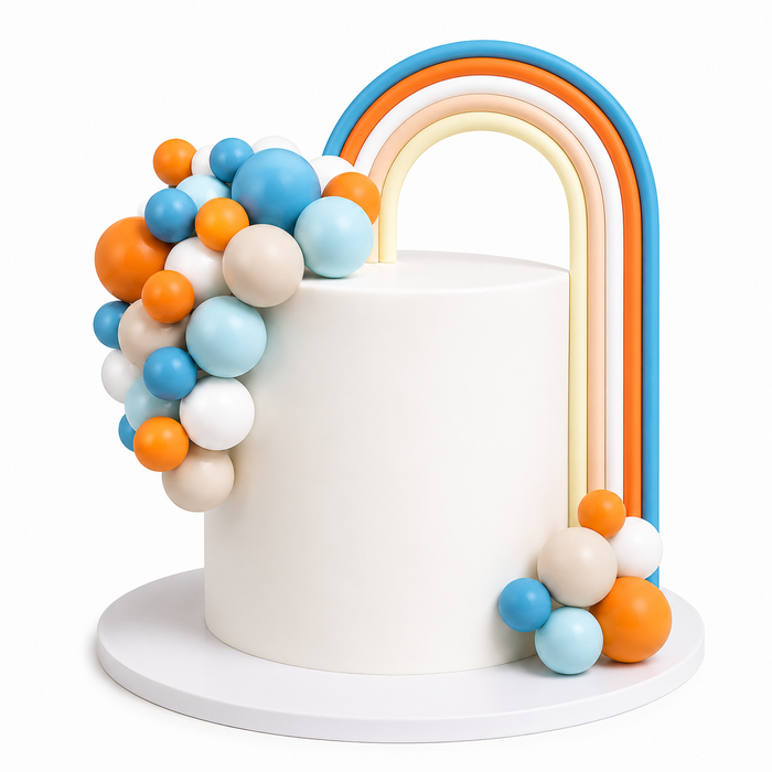 Cake Topper Deco Kit - Bright Summer Rainbow