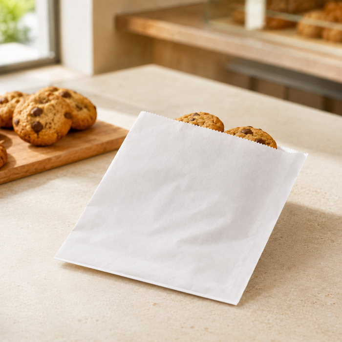 White Paper Food Bag 195 x 165mm - 100pk