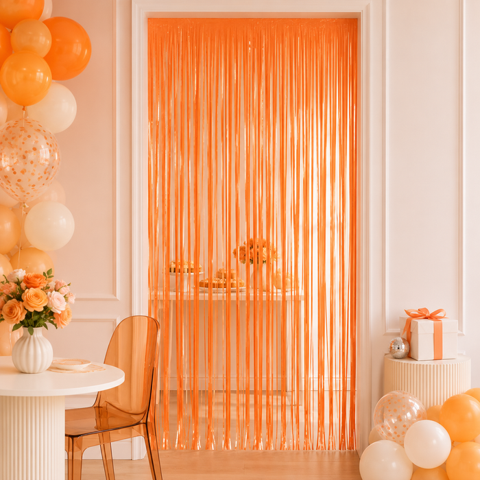 FS Door Curtain 90x200cm - Matte Pastel Peach