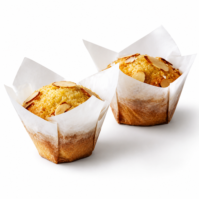 Tulip Cases Muffin Wrap White (90/50mm high x 60mm base) 250pk