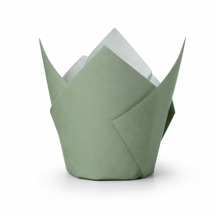Tulip Cupcake Case Eucalyptus 20pk