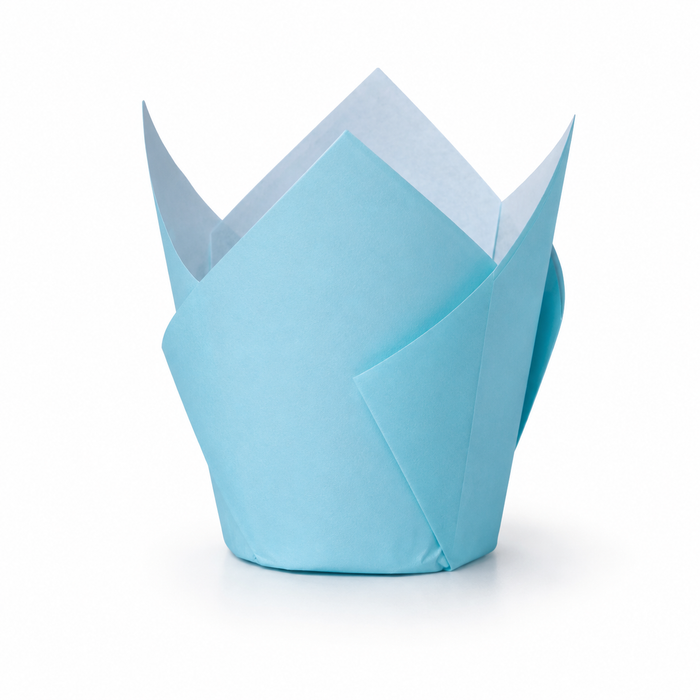 Tulip Cupcake Case Pastel Blue 20pk
