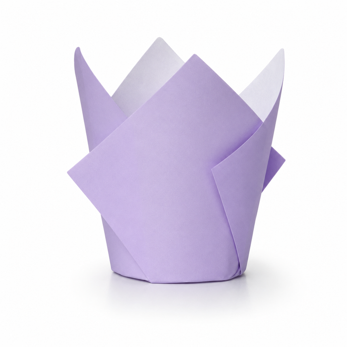Tulip Cupcake Case Pastel Lilac 20pk
