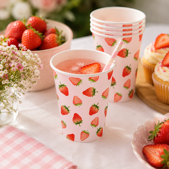 Strawberry Birthday Cups - 10pk