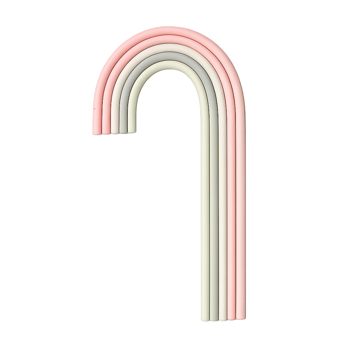 Peach Rainbow Cake Topper 1pc