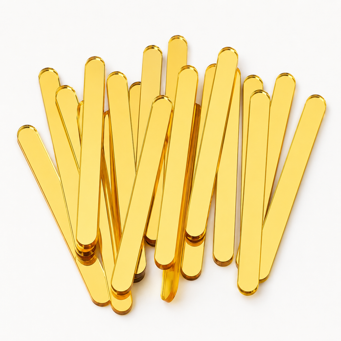 Popsicle Sticks 10pk - Gold Mirror