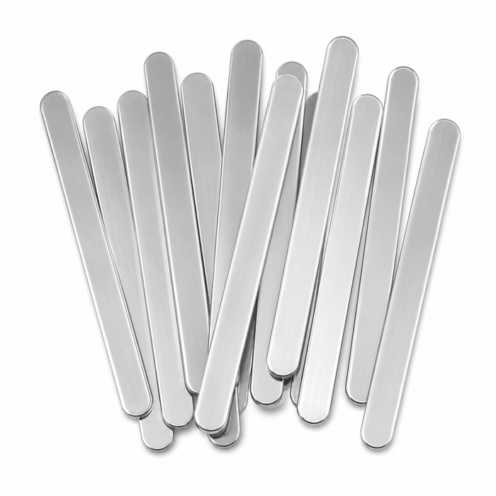 Popsicle Sticks 10pk - Silver Mirror