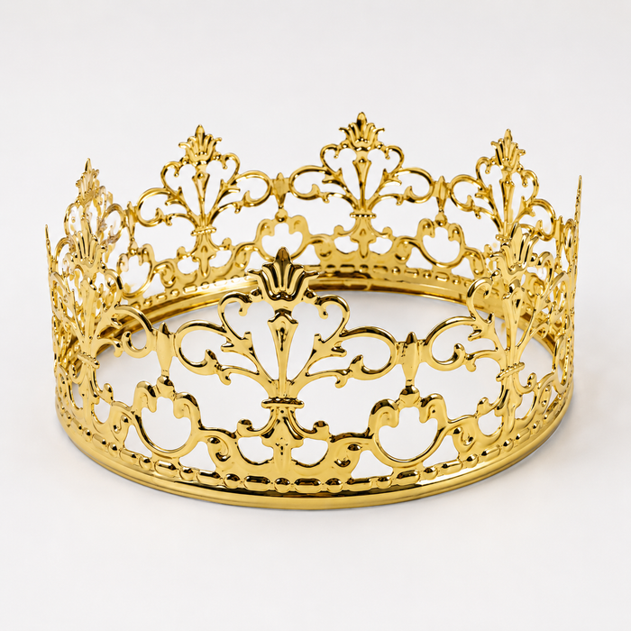 Gold Crown Cake Topper – 10cm
