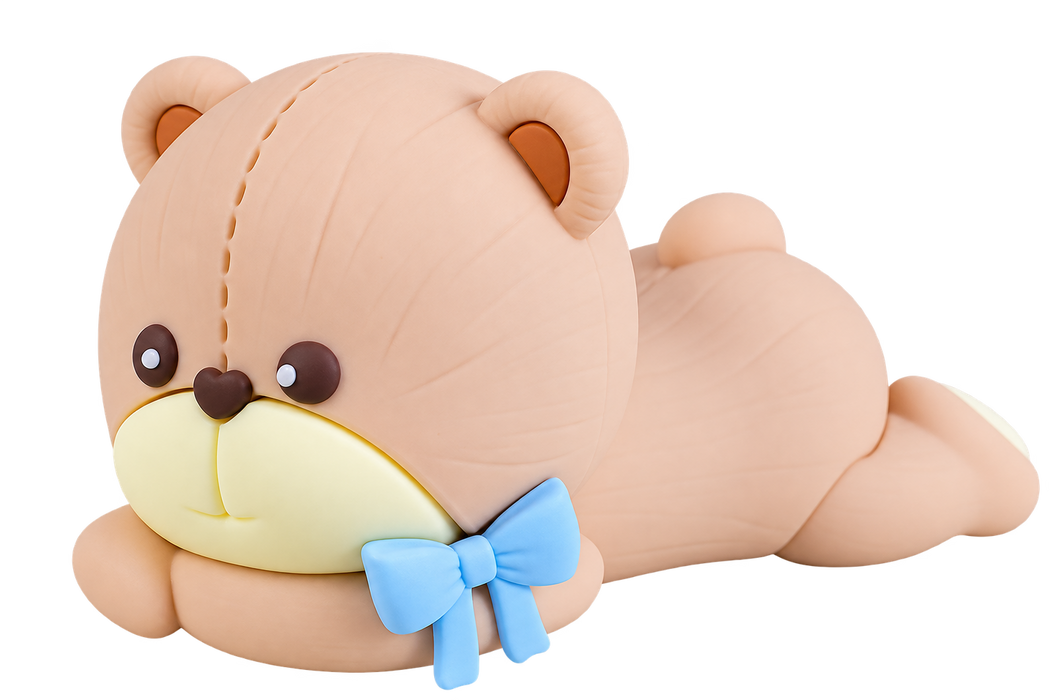 Sleeping Teddy Bear Figurine - Blue 1pc