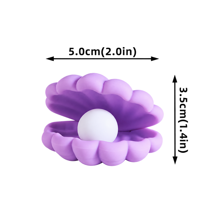 Cake Topper Figurine - Mermaid Shell Purple