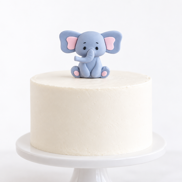 Cake Topper Figurine - Pink Elephant